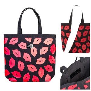 NWOT LULU GUINNESS LILY LIP PRINT SHOPPER BAG LARGE